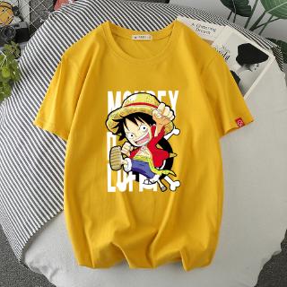 เสื้อยืด แขนสั้น ลาย One Piece Luffy เหมาะกับฤดูร้อน สำหรับผู้ชาย