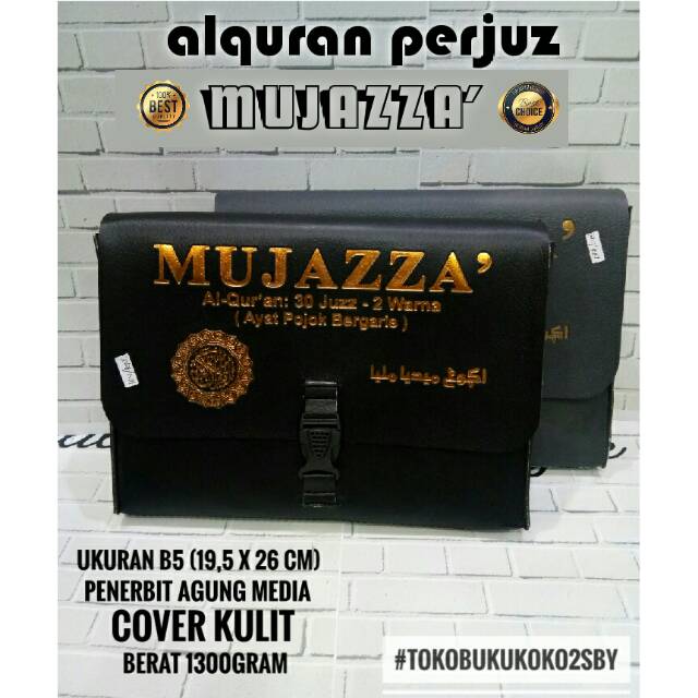 QURAN PER JUZ MUJAZZA SIZE B5