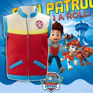 เสื้อแจ็กเก็ตคอสเพลย์ PAW Patrol Ryder แขนกุด ลําลอง ลายการ์ตูนฮาโลวีน สําหรับผู้ใหญ่ และเด็ก