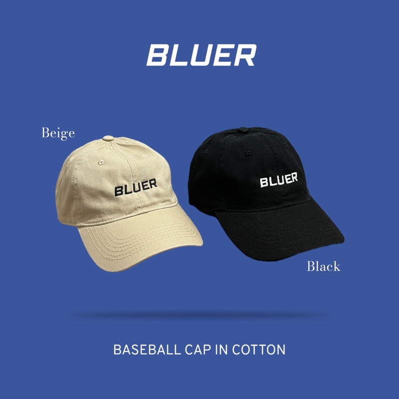 พร้อมส่ง หมวก BLUER baseball cap in cotton มี2สี (ดำครีม) - bluer_store ...