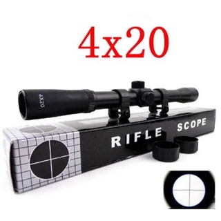 Sniper Scope 4x20 กล้องเล็ง กล้องส่อง กล้องส่องทางไกล ส่องทางไกล กล้องติดปินพร้อมขาจับ