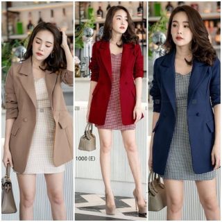 BS1000**​สอบถาม​ก่อน​สั่งซื้อ*​*ชุดแซท3 ชิ้น​เสื้อ​กับ​กระโปรง​พร้อม​เสื้อ​สูท​