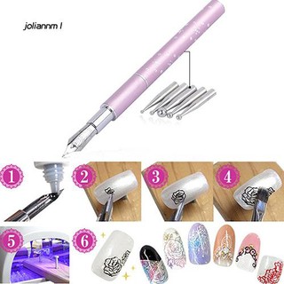 Jlnm_ชุดแปรงปากกาเพ้นท์เล็บเจล สําหรับร้านเสริมสวย DIY
