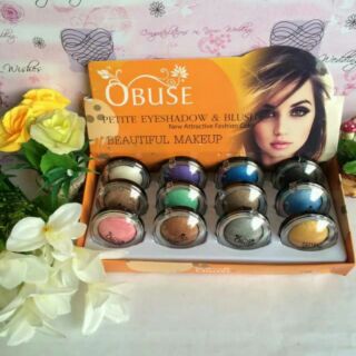 อายแชโดว์ obuse ยกกล่อง 12สี แท้