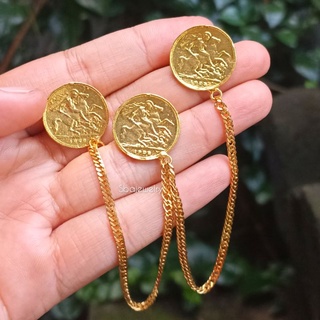 ชุดเครื่องประดับ เข็มกลัดเหรียญ Alpaca Gold Plated