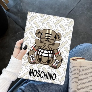 MOSCHINO for เคสไอแพด   mini 5 6 เคส   air 1 2 3 4 5   pro 11 10.2 gen 7/8/9 Airbag tri-fold pen slot case