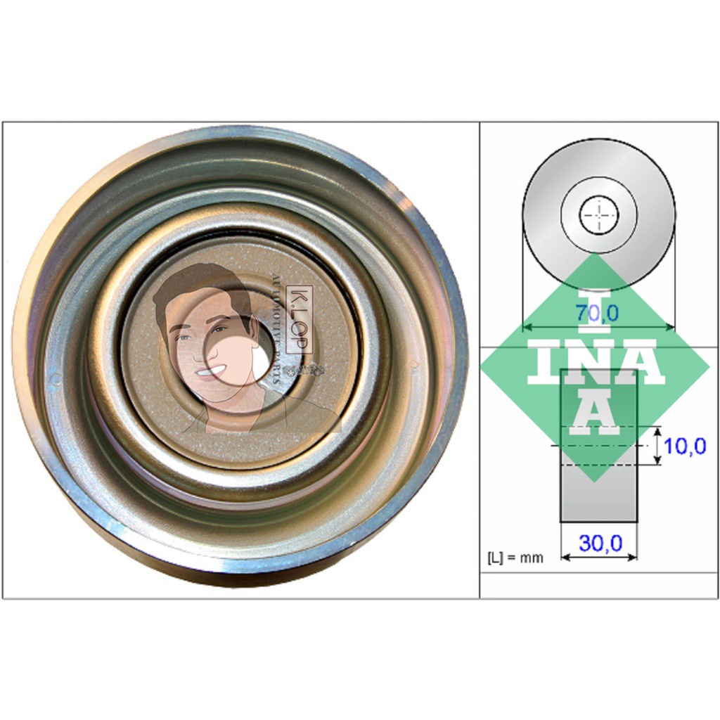 ลูกรอกปั๊มเพาเวอร์ (INA) : Lancer EX 1.8 CY, Triton 2.4 KJ1T, Citroen C4