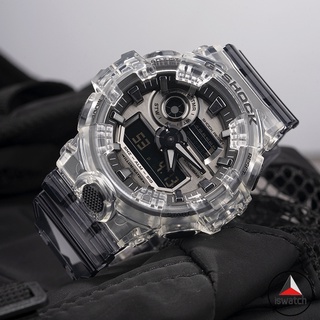 【พร้อมส่ง】Casio G-shock GA-700SK-1A นาฬิกาข้อมือควอทซ์ อะนาล็อก สายเรซิ่น กึ่งโปร่งใส สําหรับผู้ชาย