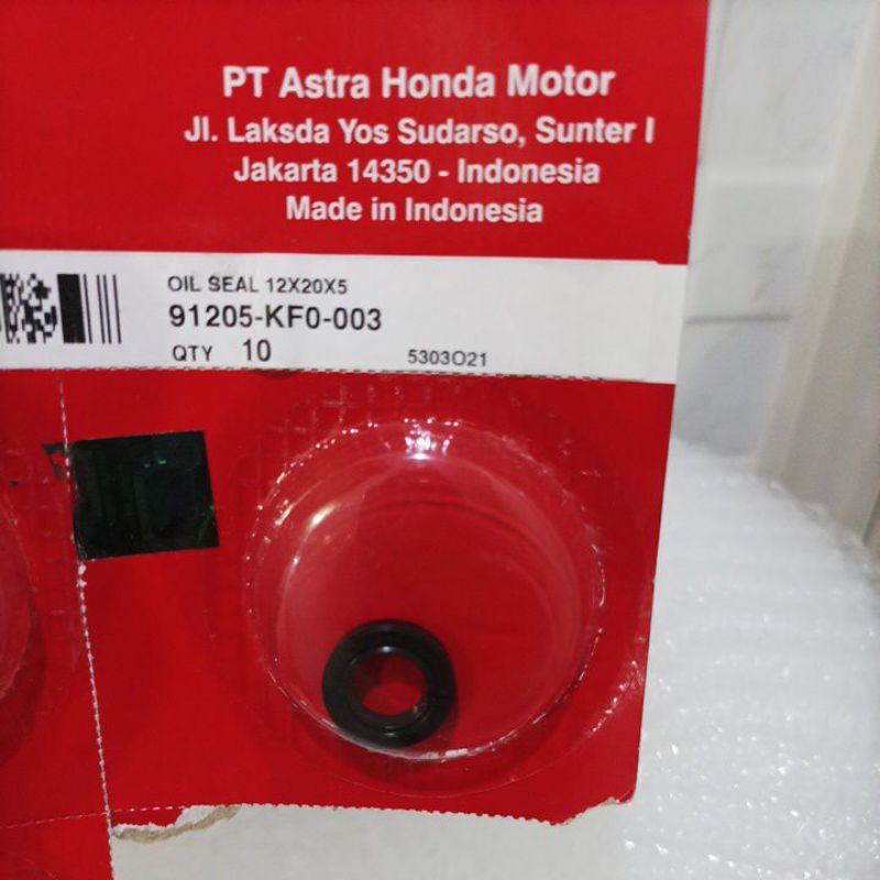 91205 KF0 003 ซีลปั๊มน้ําขนาดเล็ก Honda CB150R CBR 150 CS-1 SONIC