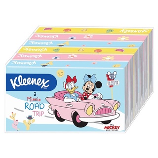 (แพ็ค 6) Kleenex x Disney Facial Tissue Pocket คลีเน็กซ์ พอคเกต กระดาษเช็ดหน้า ดิสนี่ย์ 6 ห่อ x6 ซอง x 10 แผ่นคู่