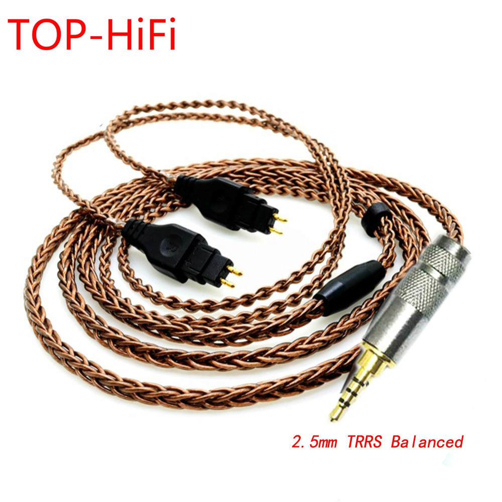 TOP-HiFi 2.5 มม.TRRS Balanced ชายอัพเกรดสายหูฟังสําหรับ HD650/HD565/HD580/HD600/HD660S/HD25 หูฟัง Br