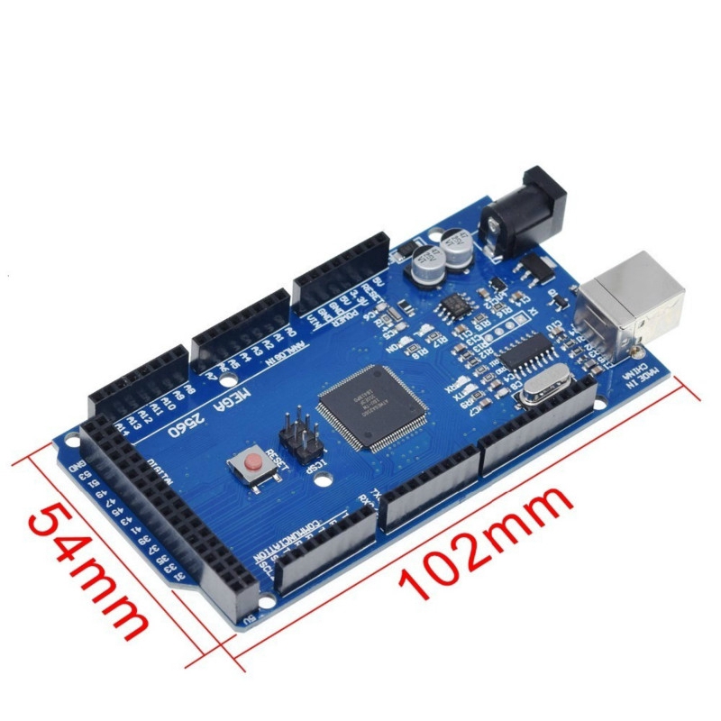 Produktbild von Arduino Mega 2560 Rev 3 – Original Mit ATmega 2560, A000067, Made In Italy