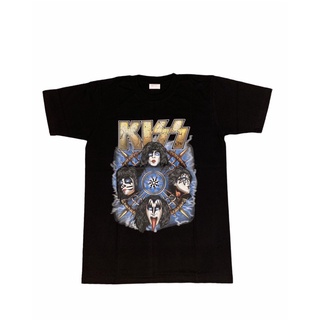 เสื้อยืดคอกลมเสื้อวงดนตรี KISS ผ้านุ่ม ใส่สบาย เสื้อถูก คอไม่ย้วย ไม่ยานS-4XL