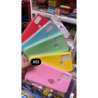 เคสOppo A53(2020) เคสสีพื้นเคสซิลิโคน‼️แถมฟรีสติกเกอร์ติดเคส