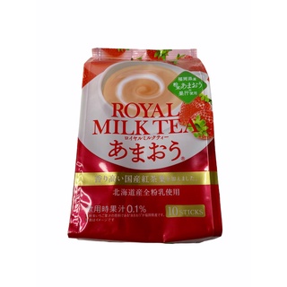 ROYAL MILK TEA สินค้านำเข้าจากญี่ปุ่น รส ชานมสตรอเบอร์รี่,Strawberry Milk Tea 1 แพค/บรรจุจำนวน 10 ซอง ราคาพิเศษ สินค้าพร้อมส่ง