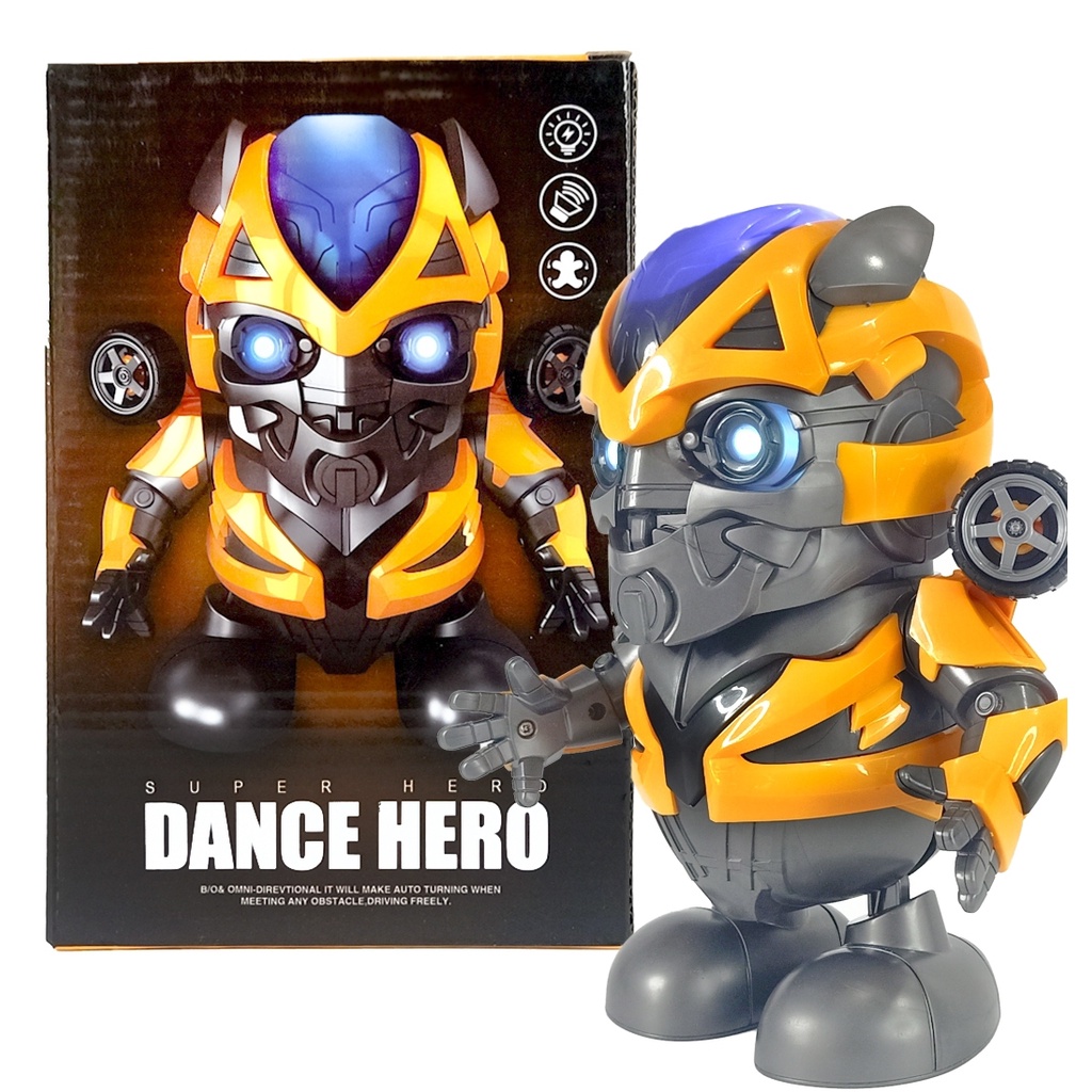 DANCE HERO บับเบิ้ลบีเต้นได้ ตุ๊กตาหุ่นยนต์เต้น ซุปเปอร์ฮีโร่เต้น มีเสียง มีไฟ เทห์มากๆ ใหม่ล่าสุด S