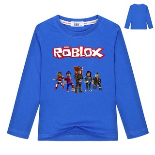 Roblox เสื้อยืดแขนยาวสำหรับเด็กผู้ชาย