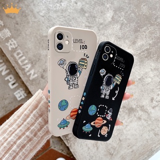 เคสโทรศัพท์มือถือ ขอบตรง ลายการ์ตูนนักบินอวกาศ สําหรับ Vivo 1901 1902 1903 1904 1906 1907 1909 1910 1801 1807 1808 1812 1811 1814 1606 1609 1608 1726 1714 1820