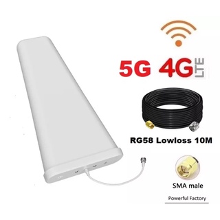 เสาอากาศ 5G 4G LPDA 28dBi Signal Booster + สาย 10 เมตร Low loss