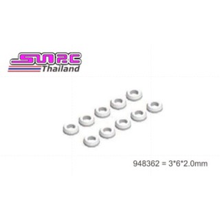 S-948362 แหวนชิมอลูมิเนียมรูปโคน 3*6*2.0mm จำนวน 10 วง