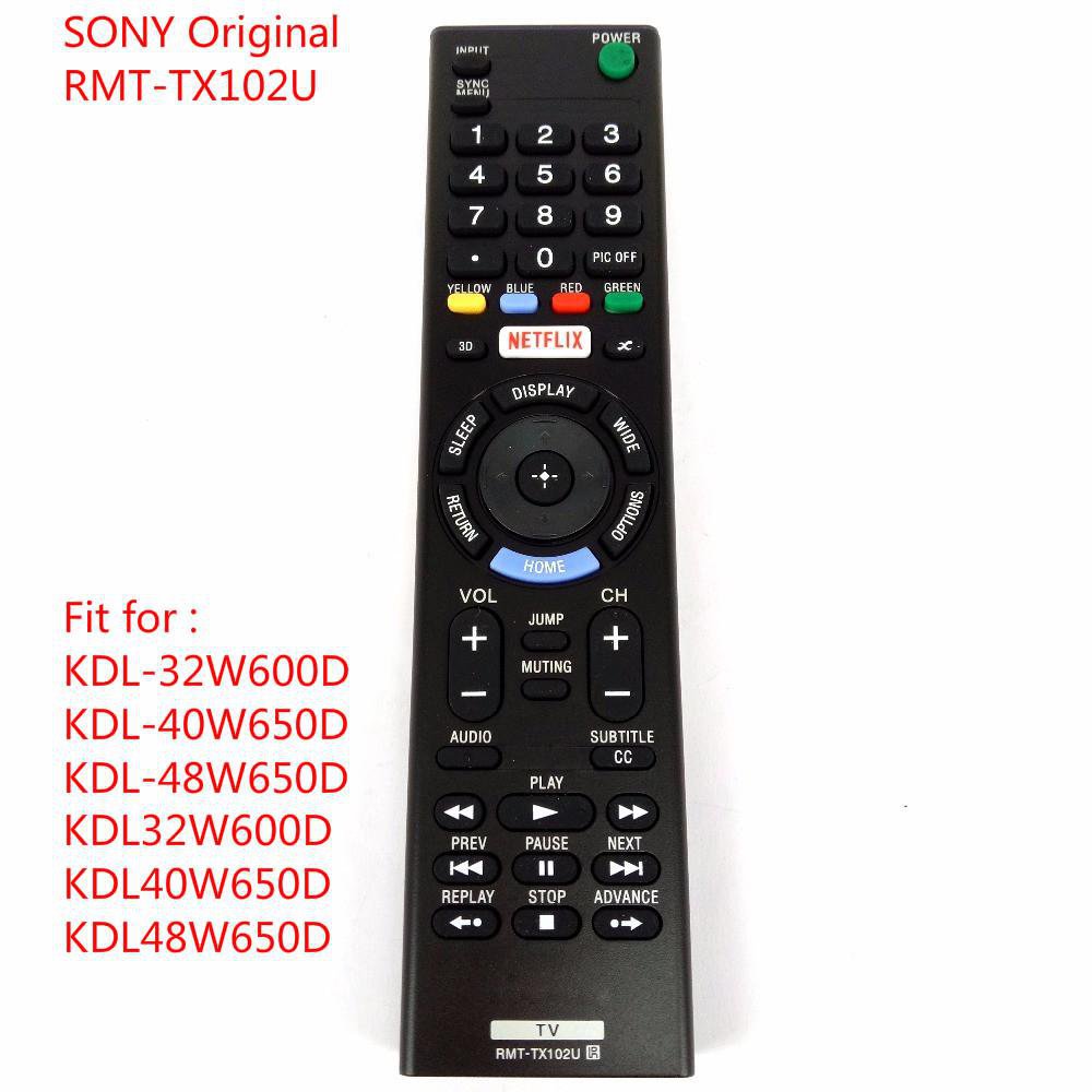 Sony รีโมตคอนโทรล RMT-TX102U สําหรับทีวี SONY KDL-32W600D KDL-40W650D KDL-48W650D KDL32W600D KDL40W6