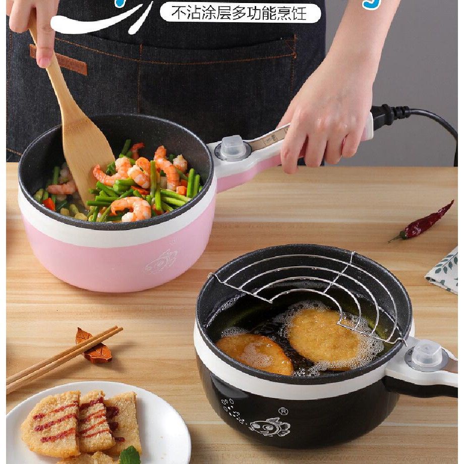 ข้อเสนอพิเศษ Mini electric wok dormitory cooking pot multi-function small electric cooker