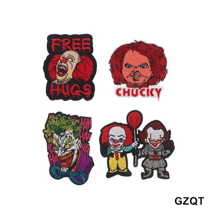 Clown Back to Soul Oscar Movie < Clown > Series High-End Boutique ปักสติกเกอร์ผ้าเสื้อผ้า Badge Armb