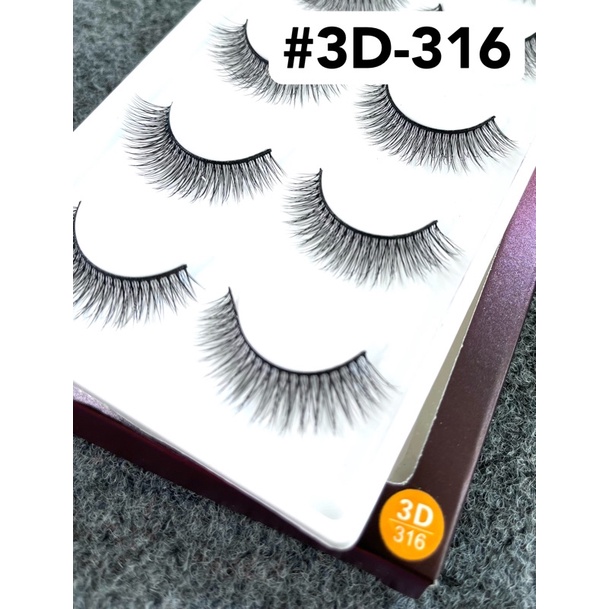 ถูกที่สุด!! ขนตาปลอม Marlliss กล่องม่วง 5 คู่ เบอร์ 3D 316 สวยธรรมชาติ หรือสายฝอก็ได้