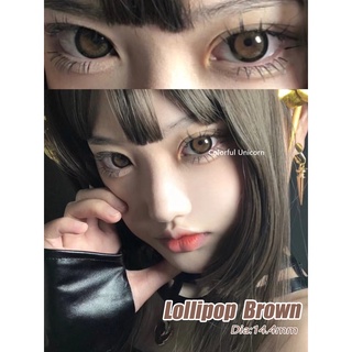 【graded Lens】คอนแทคเลนส์สายตาสั้น 0.00 -8.00 BBTZ สีน้ําตาล 14.40 มม. 2 ชิ้น