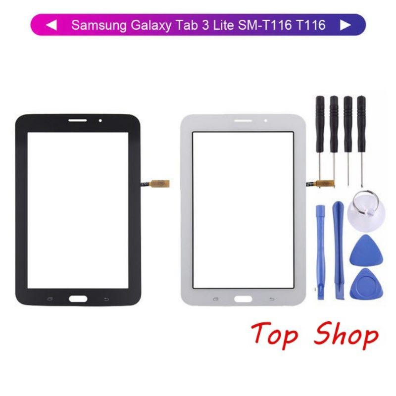 ทัสกรีนหน้าจอสัมผัสแผ Touch สำหรับ Samsung Galaxy Tab 3 V SM-T116 3G สีดำสีขาว ฟรีชุดไขควง