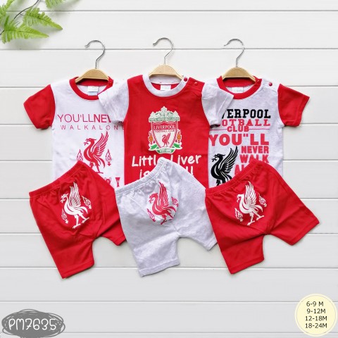 ชุดเด็ก เสื้อ-กางเกงขาสั้น(3ชุด) ลายลิเวอร์พูล Liver pool