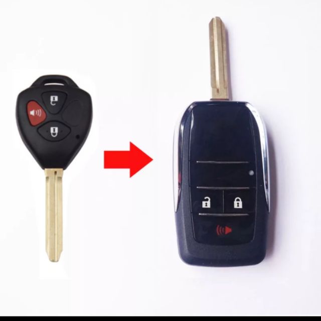กรอบ​กุญแจ​พับแท้​ TOYOTA​ ทรงSMART