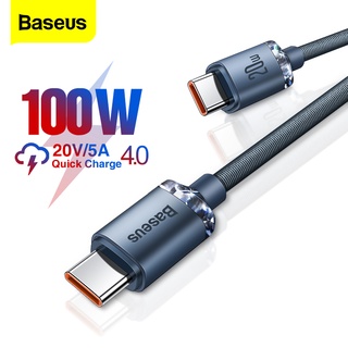 Baseus PD 100W สายชาร์จเร็ว USB C ถึงสาย Type C สำหรับ Huawei Xiaomi Samsung