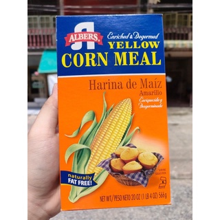 Albers Yellow Corn Meal 566g เยลโลว์ มีล แป้งข้าวโพด ตรา อัลเบอร์ส์ 566 g💥💥🔥🍞 Harina de maiz Naturally fat free💥💥🍞