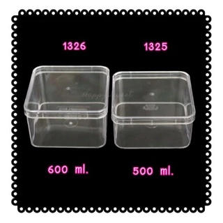 กล่องพลาสติกแข็วใส สำหรับใส่ปังกรอบ คุ้กกี้ และขนมต่างๆ No.1325 , 1326