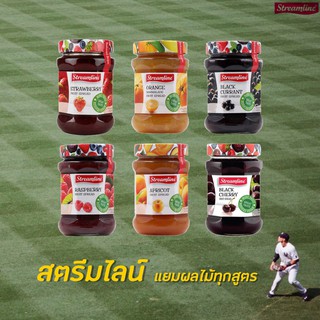 ทุกสูตร STREAMLINE แยม ผลไม้ 340 กรัม fruit spread  Reduced Sugar สตรีมไลน์ สตอร์เบอร์ ส้ม แอปริคอต แบล็ค เคอร์แร็นท์