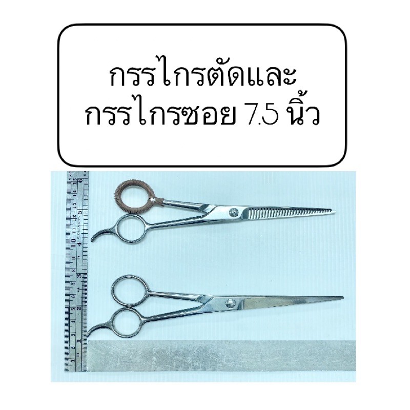 Wing กรรไกรตัดผม ซอยผม  ผลิตสแตนเลส ตัด,ฟัน 5”,6.5”,7”,7.5” นิ้ว hair scissors ซองส้ม