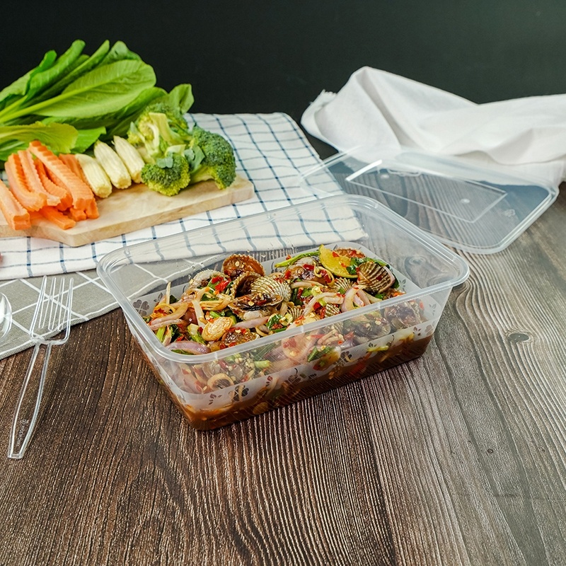 1500ml (ลัง150ใบ) กล่องอาหารพลาสติกเดลิเวอรี่ ขนาด 1500ml พร้อมฝา ใช้แล้วทิ้ง - รูปที่ 3