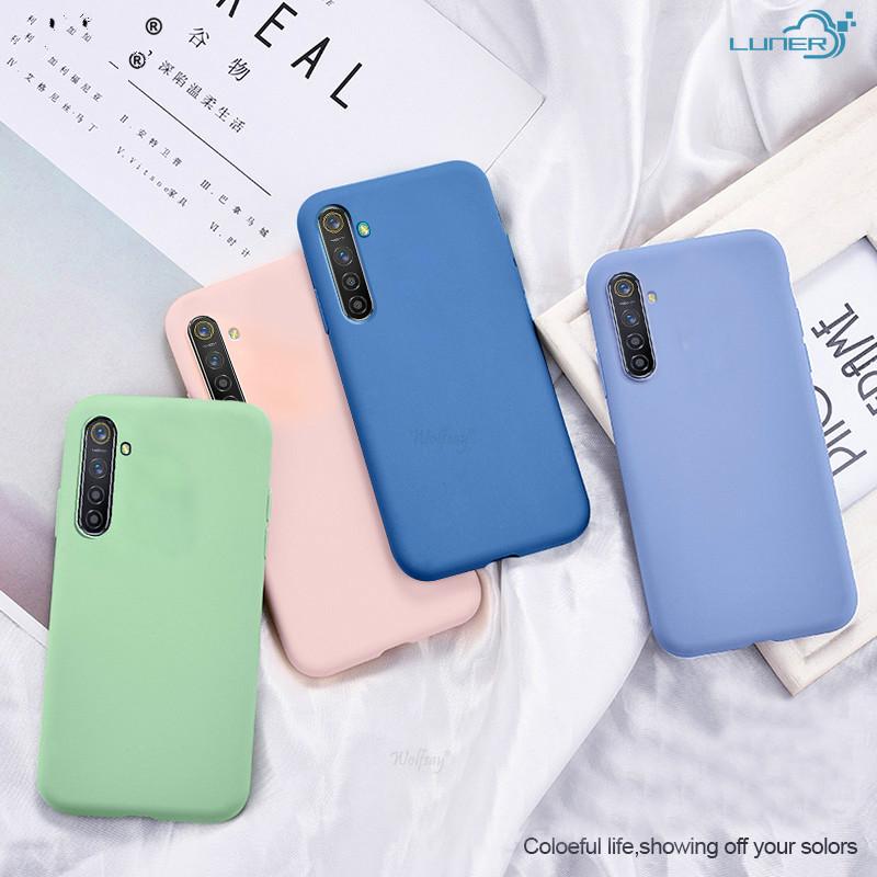 Realme 5 5S 5i 6i 7i 6 6Pro Soft TPU Pure Color Ultra-thin Anti-fall โทรศัพท์มือถือกรณีกลับกรณีฝาครอ