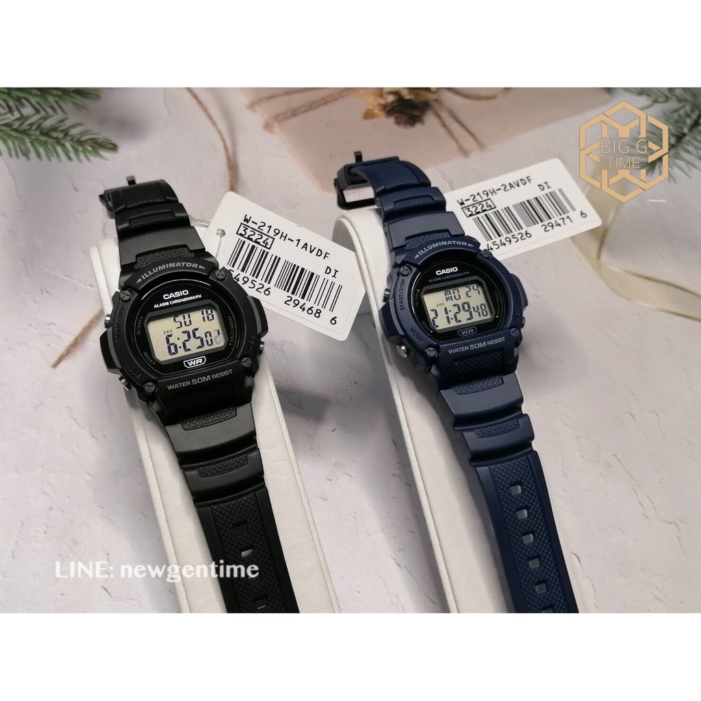 Casio รุ่นใหม่ล่าสุด W-219H Series W-219H-1AV W-219H-2AV W-219H-8BV ของ ...