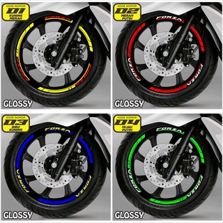 พร้อมส่ง สติกเกอร์ติดขอบล้อรถยนต์ สําหรับ Honda Forza 250 Variations 14 และ 15 นิ้ว AR-01