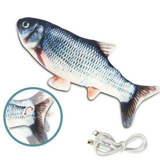 30cm  ของเล่นปลาไฟฟ้าจําลองสําหรับสัตว์เลี้ยง USB Electric Simulation Fish