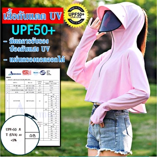 เสื้อกันแดด รุ่นใหม่แบบ 2 ชั้น มีแผ่นกรองแสง UV เสื้อคลุมกันแดด ป้องกันแสง uv ใส่สบาย