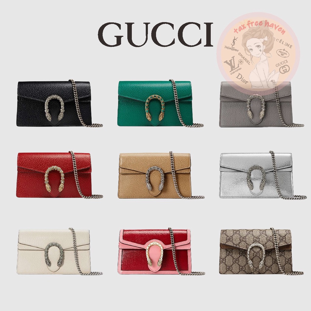 Shopee ถูกที่สุด 🔥ของแท้ 100% 🎁 Brand New Gucci Dionysus Collection Super Mini Bags - กระเป๋าสะพาย - สินค้าขายดี