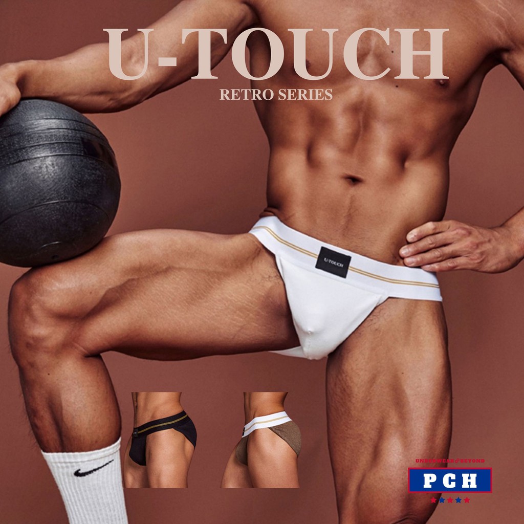 ส่งฟรี U-TOUCH | Retro-High Tanga ชุดชั้นในชาย เกงในชายแทงก้า Tanga