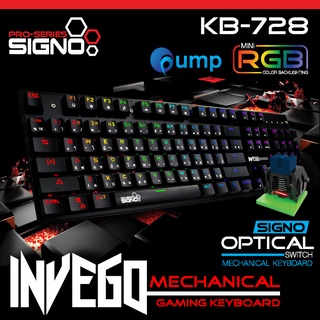 (ใส่โค้ด INC12EL ลดเพิ่ม 70.-) Signo E-sport KB-728 INVEGO Mechanical Gaming Keyboard - Blue Sw