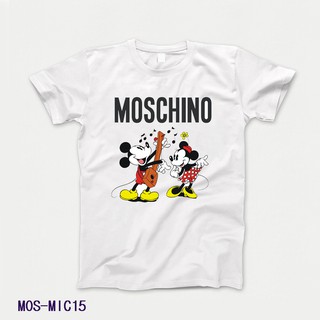 【cotton Tshirts👕】เสื้อยืดมิกกี้ Moschino น่ารัก เสื้อคู่ เสื้อเดี่ยว เสื้อยืด เสื้อแฟชั่น เสื้อสกรีน เสื้อผ้า