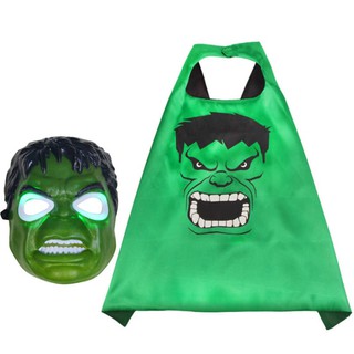 7C45 ชุดเด็ก ผ้าคลุมและหน้ากาก ฮัลค์ HULK Cloak + Light Mask