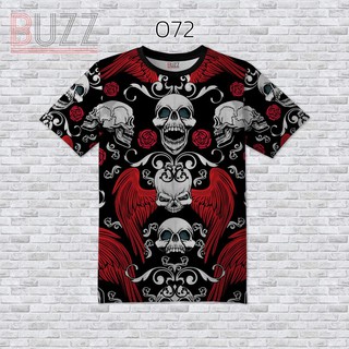 [S-4XL] เสื้อยืดแฟชั่น พิมพ์ลาย หน้า-หลัง ใส่ได้ทั้ง ชาย หญิง สาวอวบ อ้วน บิ๊กไซส์ BUZZ-072