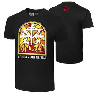 WWE เสื้อยืดมวยปล้ำ เสื้อยืด Seth Rollins Stained Glass Flames